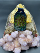 Stamped Leather Keychain - Pretty Lights