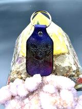 Stamped Leather Keychain - Ram Head