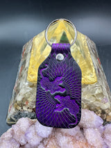 Stamped Leather Keychain - Grateful Jerry Tiger