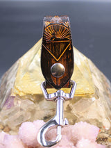 Stamped Leather Accessory  Clip - Cats under the Stars
