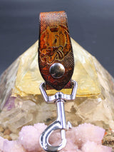 Stamped Leather Accessory Clip - Grateful Dire Wolf