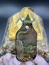 Stamped Leather Keychain - Grateful Jerry Tiger XL