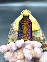 Stamped Leather Keychain - Nautilus