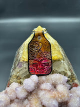 Stamped Leather Keychain - Sts9 Slopey Turtle