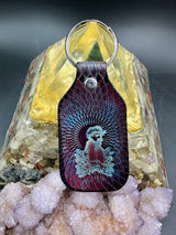 Stamped Leather Keychain - Grateful Pigpen