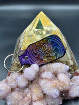 Stamped Leather Keychain - Sts9 Slopey Turtle