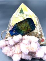 Stamped Leather Keychain - Ram Head