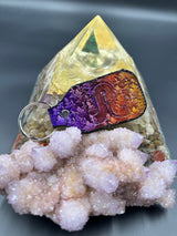 Stamped Leather Keychain - Pretty Lights