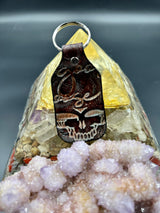 Stamped Leather Keychain - Goose