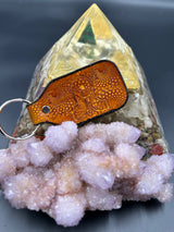 Stamped Leather Keychain - Pretty Lights