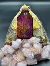 Stamped Leather Keychain - Jade Cicada