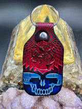 Stamped Leather Keychain - Grateful Ice Cream Kid