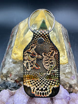 Stamped Leather Keychain - Grateful Terrapins