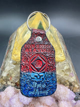 Stamped Leather Keychain - Grateful and Sober