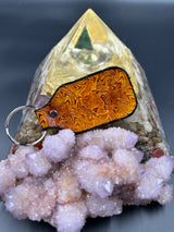 Stamped Leather Keychain - Widespread Panic Mikey