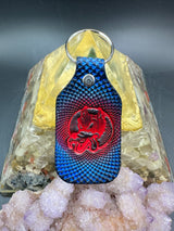 Stamped Leather Keychain - Grateful Dire Wolf