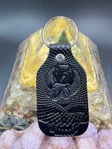 Stamped Leather Keychain - Grateful Dire Wolf