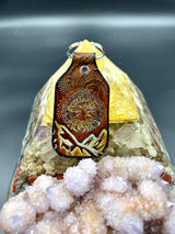 Stamped Leather Keychain - Railroad Earth