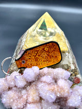 Stamped Leather Keychain - Bicycle Day