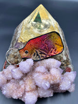 Stamped Leather Keychain - Mountains