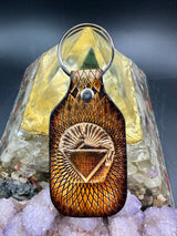 Stamped Leather Keychain - Grateful Cats Under the Stars