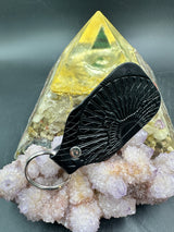 Stamped Leather Keychain - Grateful Cats Under the Stars XL