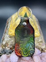 Stamped Leather Keychain - Grateful Bears