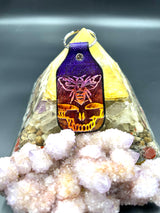 Stamped Leather Keychain - Bees