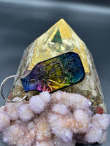 Stamped Leather Keychain - Mountains