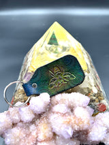 Stamped Leather Keychain - Bees