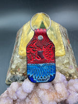 Stamped Leather Keychain - Grateful Terrapins