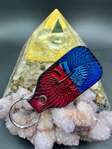 Stamped Leather Keychain - Grateful Uncle Sam