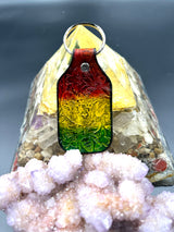 Stamped Leather Keychain - Ram Head