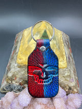 Stamped Leather Keychain - Grateful Large Stealie