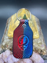 Stamped Leather Keychain - Grateful Full Stealie