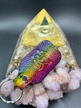 Stamped Leather Keychain - Grateful Bears