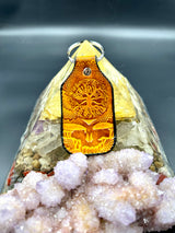 Stamped Leather Keychain - Railroad Earth