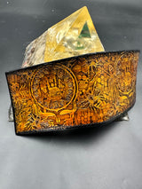 Stamped Leather Bifold Wallet - Grateful Jerry Hand