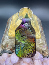 Stamped Leather Keychain - Grateful Jerry Tiger