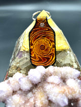 Stamped Leather Keychain - Eyeball