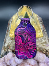 Stamped Leather Keychain - Grateful Jerry Tiger XL