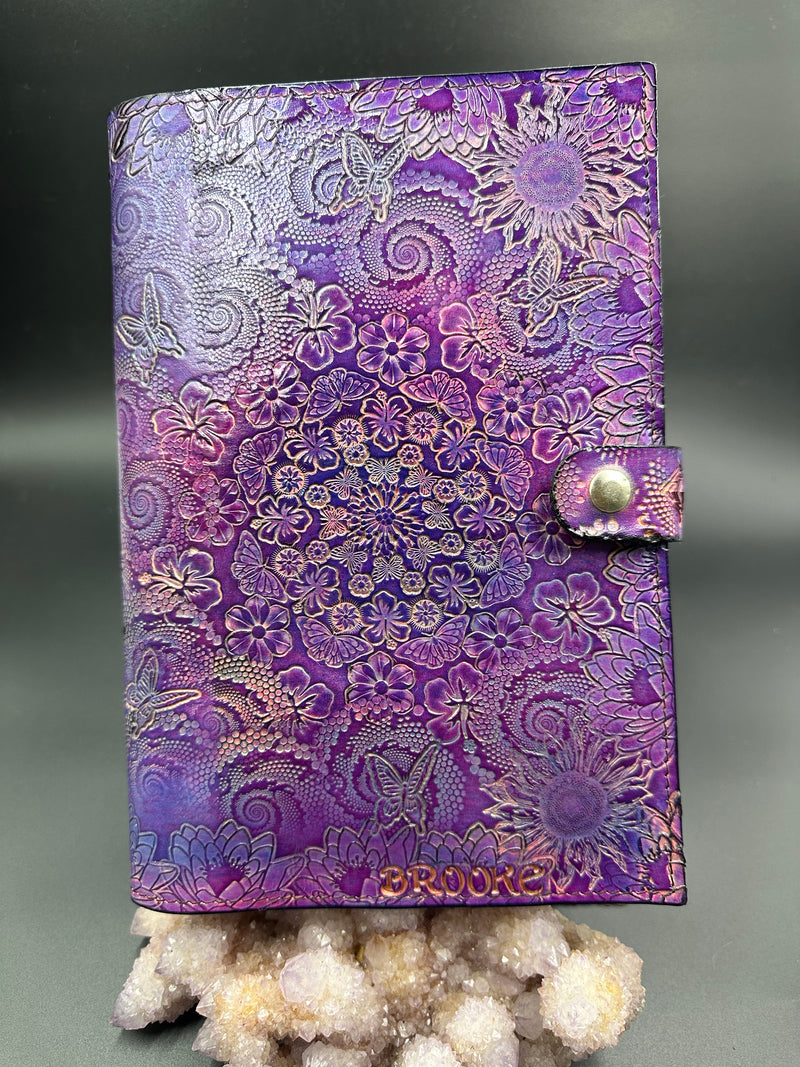Stamped Leather Journal - Floral and Nature