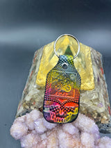 Stamped Leather Keychain - Grateful Blotter