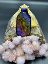 Stamped Leather Keychain - Pretty Lights