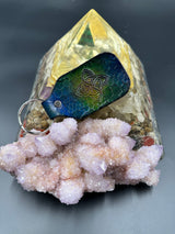 Stamped Leather Keychain - Lotus Band