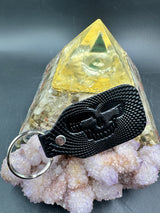 Stamped Leather Keychain - Grateful Large Stealie