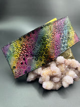 Stamped Leather Bifold Wallet - Circuit Board