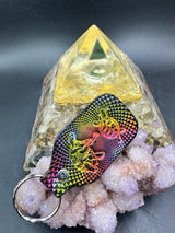 Stamped Leather Keychain - Grateful Terrapins