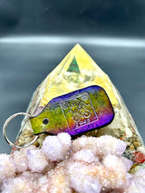 Stamped Leather Keychain - Bicycle Day