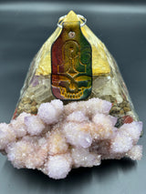 Stamped Leather Keychain - Pretty Lights